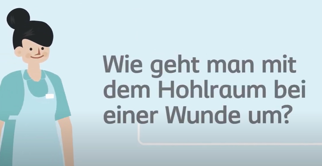 Wie geht man mit dem Hohlraum bei einer Wunde um?